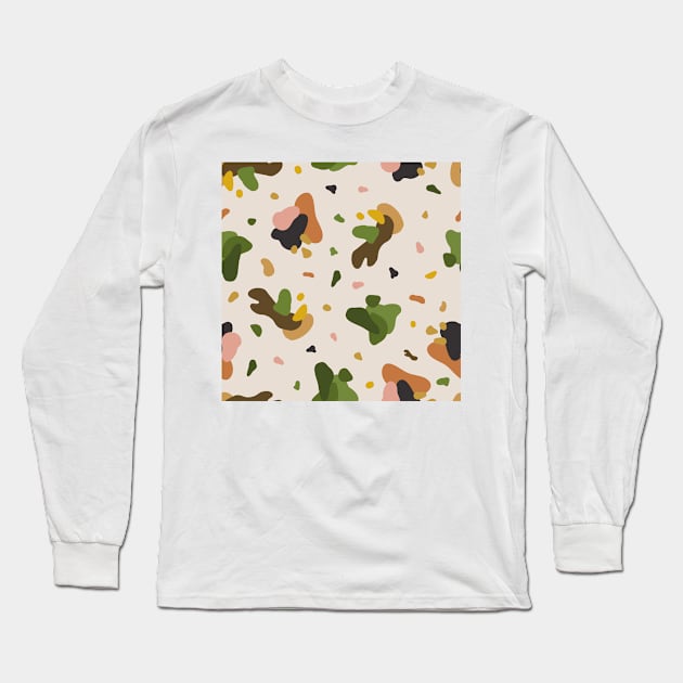 Abstract jungle shapes Long Sleeve T-Shirt by NJORDUR